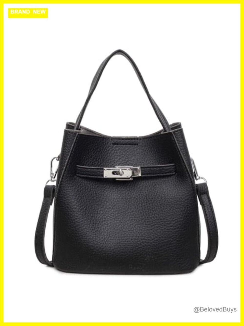 Faux Leather Bucket Bag for Women - Top Handle Satchel Purse - Handbag Shoulder